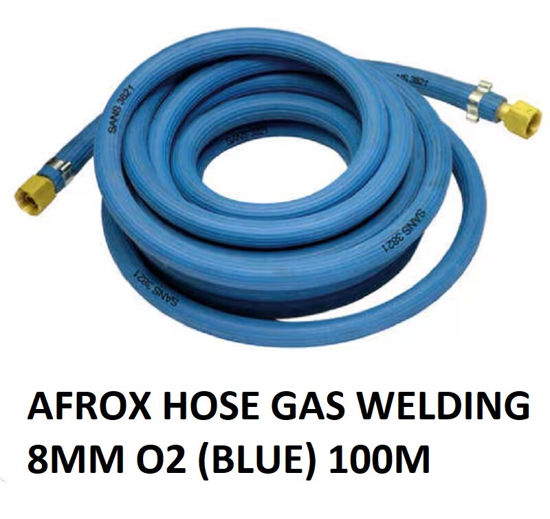 Afrox 8mm Oxygen Welding Hose – Blue 100m Roll for Gas Welding