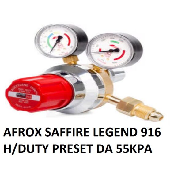Afrox Saffire Legend 916 Preset Regulator – Heavy Duty 55kPa Dual Stage