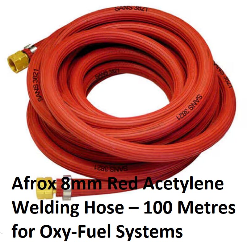 Afrox 8mm Red Acetylene Welding Hose – 100 Metres for Oxy-Fuel Systems