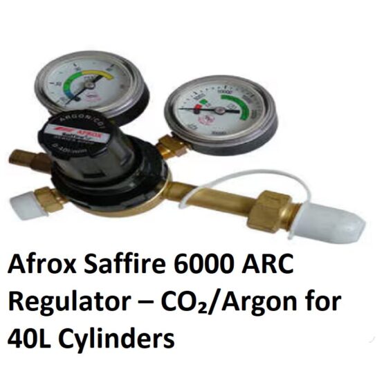 Afrox Saffire 6000 ARC Regulator – CO₂/Argon for 40L Cylinders