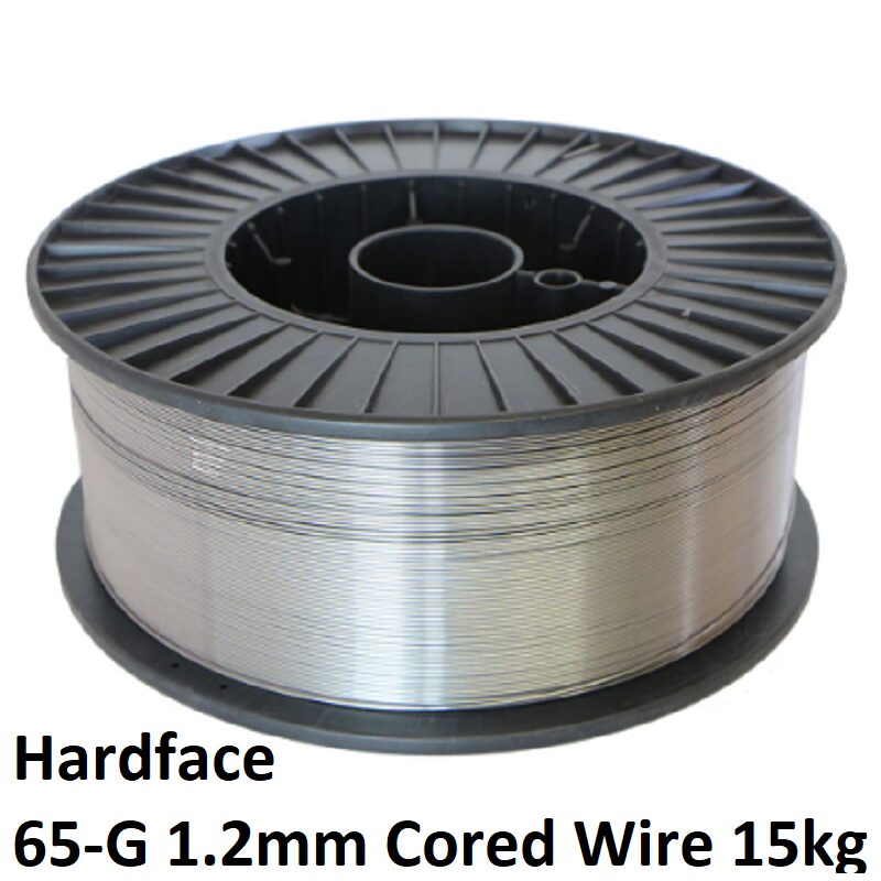 Hardface 65-G 1.2mm Cored Wire – 15kg Spool for Abrasion and Wear Protection