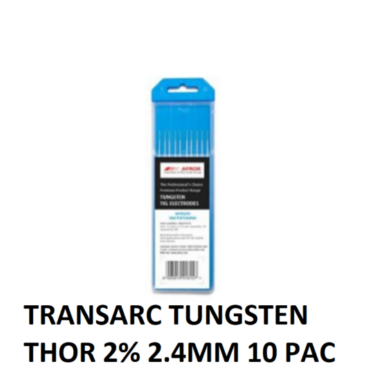 TRANSARC Thoriated Tungsten 3.2mm Electrodes 10 Pack – Red Tip